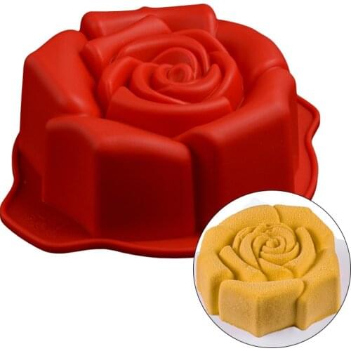 Rose Silicone Mousse Pan Cake Mold Non-stick Baking Decoration Tools Silicone Forms Bakeware 3D Silicone Mold Baking