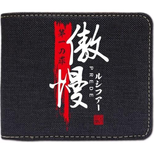 Anime The Seven Deadly Sins Cosplay Folding Wallet Short Purse Unisex Students School Printing Card Holder Billfold Fashion Gift