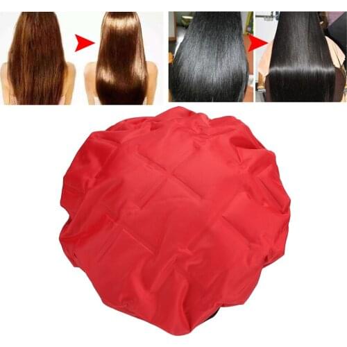 Curly Hair Care Women Beauty Maintenance Design Hair Dye Cap Hot Oil Treatment Heat Hair Care Beauty Hot Cold Barber Cap Red