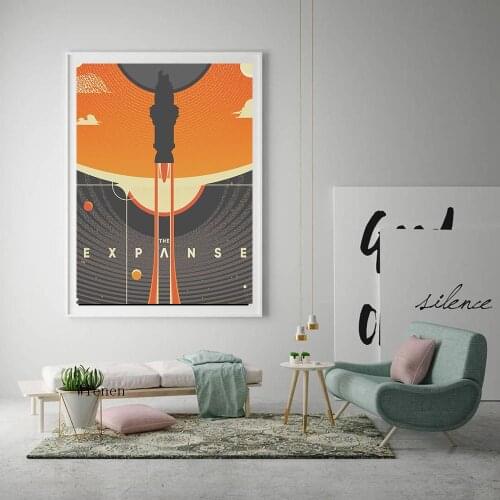 The Expanse Space Travel Universal Posters and Prints Canvas Painting Wall Art Pictures for Living Room Home Office Decoration