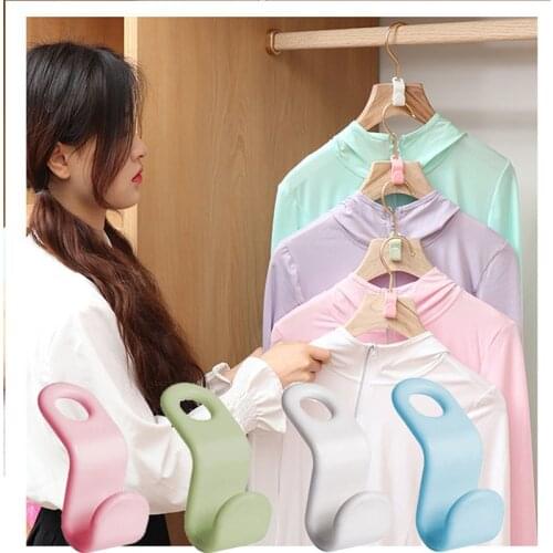 Multi-function wardrobe organizer Connect Hooks For Hanger Closet Connect Hooks Rails Storage Hook Clothes Hanger Linking Hooks