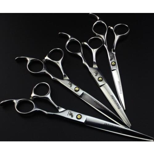5.5" 6" 6.5" 7" Japanese 440C Scissors maple leaf screw Barber Hairdressing Salon Scissors High Quality Hair Cutting Shears