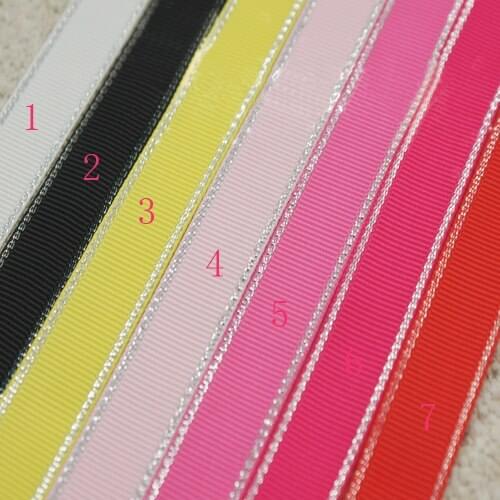 1"(25mm) Wholesale bullion margin Grosgrain Ribbon DIY headgear ribbon 100 yards/roll