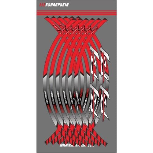 12 X Motorcycle Styling Wheel Hub Tire Reflective Sticker moto Car Decorative Stripe Decal For YAMAHA FZ1 fz1