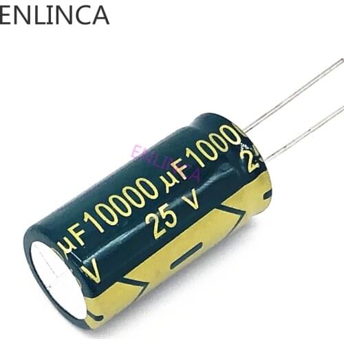 5pcs/lot T11 25V 10000UF Low ESR high frequency aluminum electrolytic capacitor size 18*35 10000UF25V 20