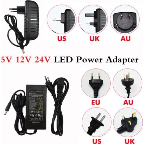 LED Power Supply adapter transformer ac dc110V 220v to 5V 12V 24V 2A 3A 5A 7A 8A 10A For 5050 3528 ws2812 ws2801 led strip light