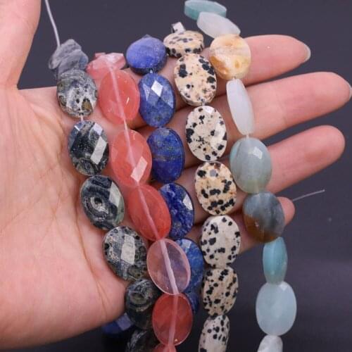 Natural Stone Beads Agates Faceted Loose Bead for Jewelry Making DIY Necklace Bracelet Accessories Size 13x18mm