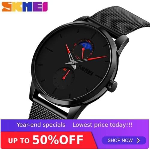 SKMEI Man Simple Business Watches Fashion Men Quartz Watch 3Bar Waterproof Male Wristwatch Relogio Masculino Clock 9208