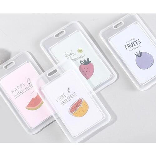 Work ID Card Holder Case Pouch Cartoon Cute Kids Bus Card Wallet Travel Men Women Bank Card Protection Cover Bag Box