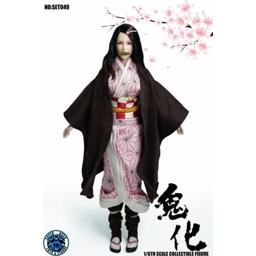 SUPER DUCK SET049 1/6 Demon Slayer Blade Nidouzi Clothes With Head Fit 12" PH TBL Figure Model