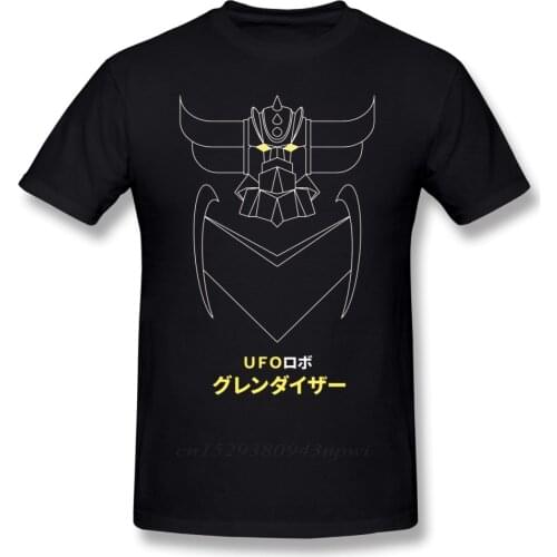 Mazinger T Shirt Grendizer Outline Version T-Shirt 3xl 100% Cotton Tee Shirt Graphic Man Short Sleeves Fun Basic Tshirt