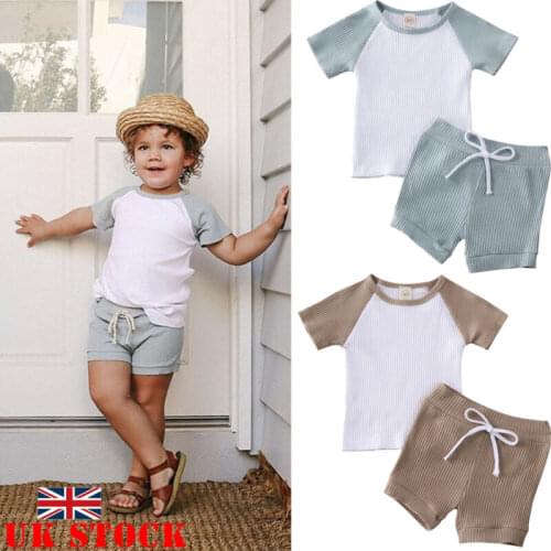 PUDCOCO Adorable Toddler Baby Girls Boys Kids Summer Clothes Short Sleeve T-shirt Tops + Shorts Pants Outfits Set 0-5Y