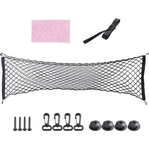 Flexible UTE Car Trunk Storage Organizer Net with 2 Installation Options 140cm x 40cm Large Rear Boot Mesh