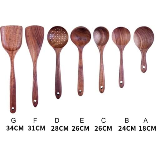 Hot Wooden Cooking Utensil Nonstick Cooking Spatula Spoon Food Shovel Chopstick Fork Travel Tableware Kitchen Tool