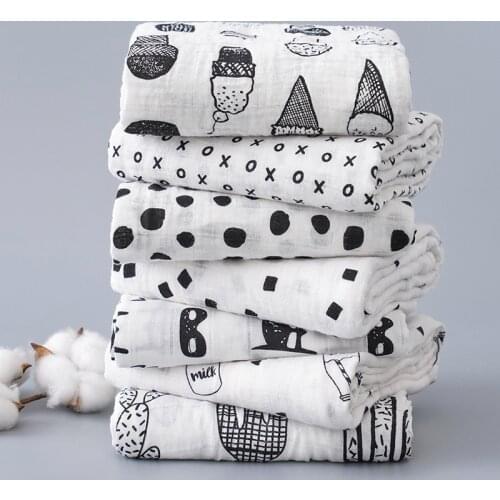 Imebaby baby blanket bath towel 120 * 110cm cotton muslin newborn sw blanket, bath towel, wrapped blanket child bedding blanket