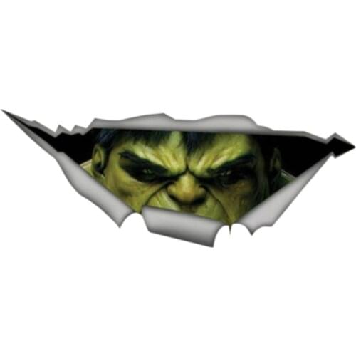 Interesting Car Styling Vinyl Sticker for Hulk Torn Metal Decal Funny Car Stickers Window Bumper 3D Car Styling 13cm