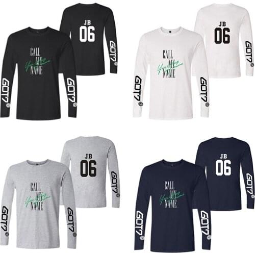 JB 06 Got7 Kpop T-shirts Print Spring Autumn Fashion Men Women T Shirts Tee Shirt Unisex Long Sleeve T-shirt Sweatshirt Tops 4XL