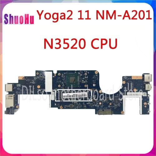 KEFU AIUU1 NM-A201 N3520 CPU For Lenovo Yoga2 11 Yoga 2 11 Laptop Motherboard CPU 4G RAM DDR3 100% Test Work HM87 Intel 60 Days