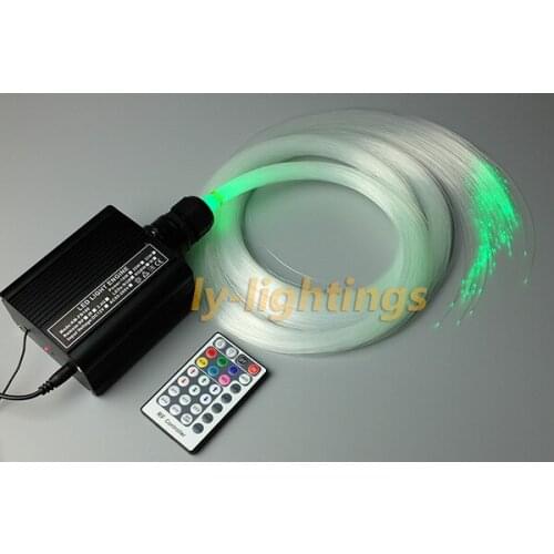 Fiber optic light kit decoration optical fiber celing light RGBW LED wireless multi-mode 16W engine+ 0.75mmx2.5mx200pcs fibre