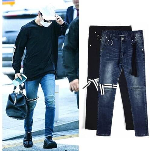 Kpop IU Lee Ji Eun korean fashion Slim Jeans Women Casual Streetwear High Waist Pants Ladies New Plus Size Denim Pencil Trousers