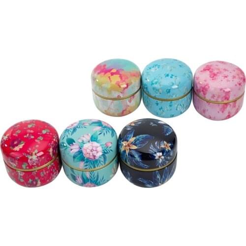 5pcs Iron Storage Box Coffee Tea Caddy Chinese Style Sealed Packaging Box Candy Cans Desktop Container Home Office Decoration