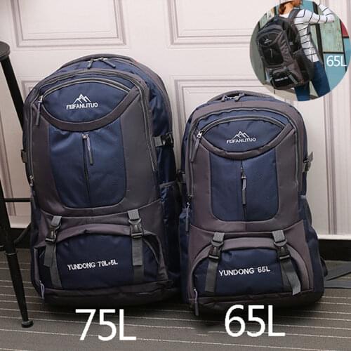 Mens 65L 75L Outdoor Climbing Backpack Travel Sports Rucksack Camping Hiking Backpack School Bag Pack For Male Female Women