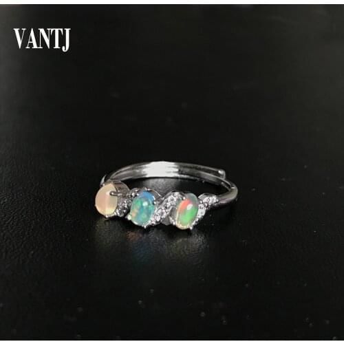 New natural opal ring womens 925 silver high-end luxury style rare opal has a status symbolr adjustable size