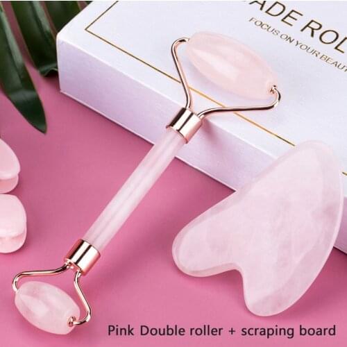 New Pink Gua sha Roller Massager Lifting Facial Skin Beauty Care Guasha Board Body Scraping Face SPA Massage Cupping Guache Tool