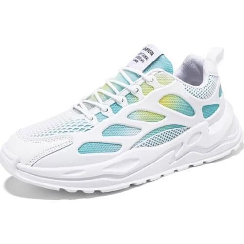 B21Casual Mens Shoes Fashion Breathable Comfortable Wear-resistant Low-top Flowered Cloth Drop Plastic Young Father Shoes Mesh