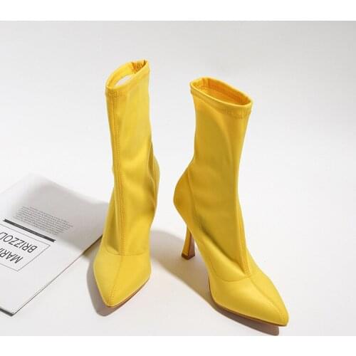 INS Sexy Stiletto Suede Womens Boots Autumn Winter New Pointed Toe High-heeled Woman Ankle Boots Fashion Ladies Boots Hot