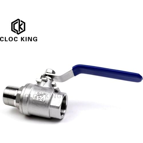 1/4“ 3/8“ 1/2” 3/4” 1” 1-1/4” 1-1/2” BSP Female to Male Straight Two-pieces Full Ports 304 Stainless Steel Ball Valve