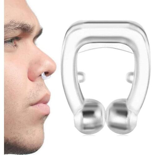 Silicone Magnetic Anti Snore Stop Snoring Nose Clip Sleep Tray Sleeping Aid Breathing Apnea Guard Night Anti With Case Hot Sales