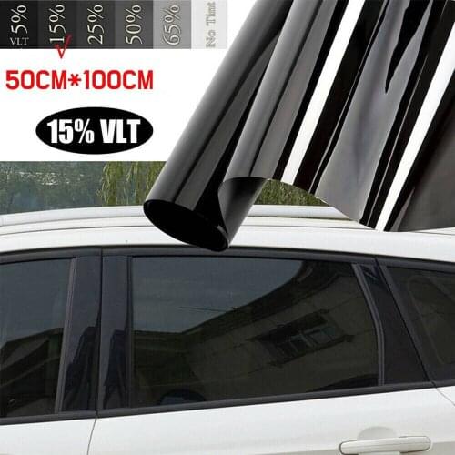 DARK SMOKE 15% CAR WINDOW TINT ROLL 1M X 50CM FILM TINTING + DTY TOOLS KIT Window Tint Film