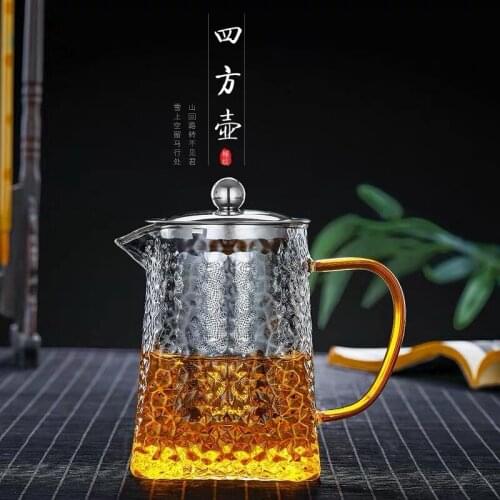 Thickened glass teapot heat-resistant flower teapot pot with stainless steel filter teapot tea set teapots are teapot filter