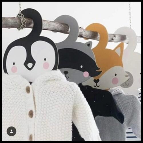 26cm/27cm/28cm/ children cartoon wood hanger cute animal model baby clothes rack