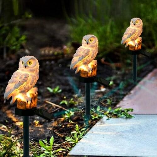 Solar LED Landscape Waterproof Stake Lawn Garden Owl Decoration Solar Night Light Home Outdoor Garden Light