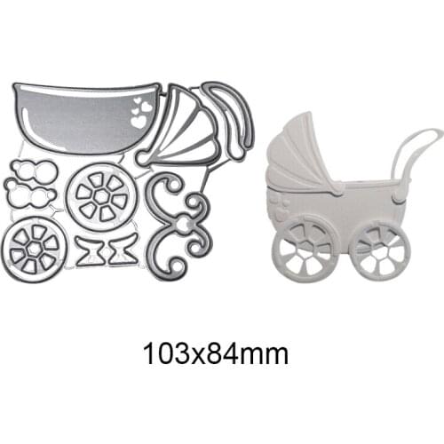 Vehicle Metal Cutting Dies Scrapbooking Adorable Baby Carriage Craft Dies Cut Stamps For Stencil And Embossing cards Crafts