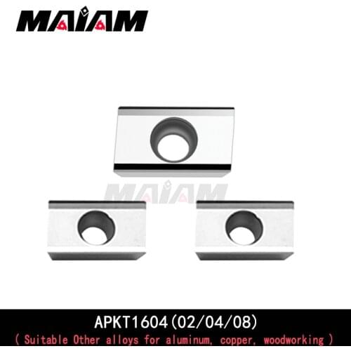 High-quality milling insert APKT1604PDER carbide CNC Bap 400R face milling cutter special aluminum wood insert for milling arbor