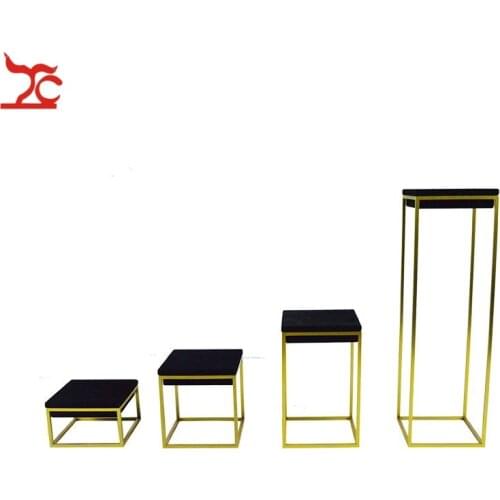 High End Stainless Steel Jewelry Display Holder Velvet Bangle Riser Ring Organizer Holder Window Jewelry Display Stands