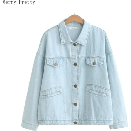 Women Back Lace Up Blue Jeans Jacket Solid Pockets Jackets For Women Denim Outwear Coat Single-breasted Female Summer Tops