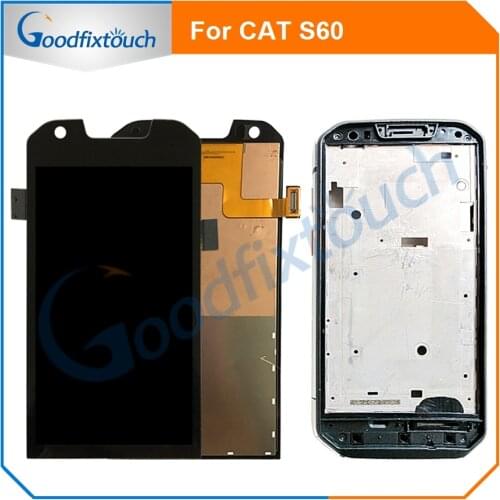 4.7 '' Original Black For Caterpillar CAT S60 Full LCD DIsplay + Touch Screen Digitizer Assembly 100% Tested