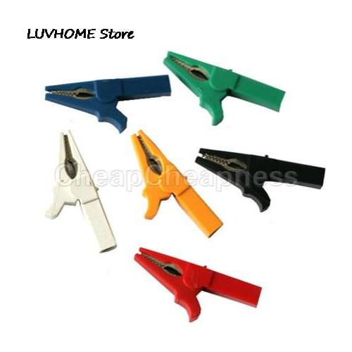 ZLinKJ 1 PCS 55mm Alligator Clips Alligator Clips For 4mm Banana Plug High Quality Connectors Terminals Clips Random Color