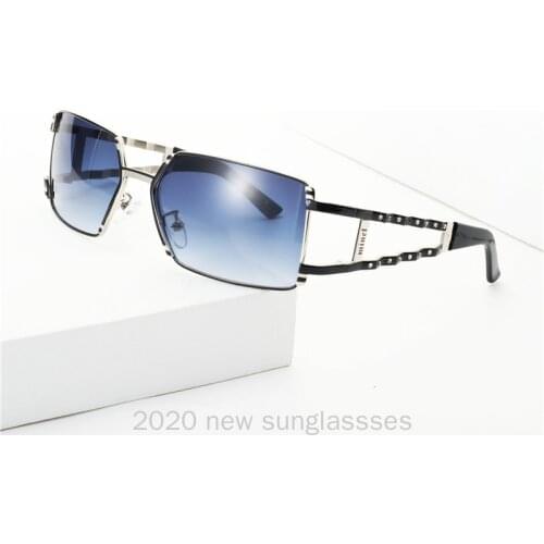 2020 Fashion Square Sunglasses for Men Vintage Big Classic Gradient Shield UV400 Women Brand Sunglasses NX