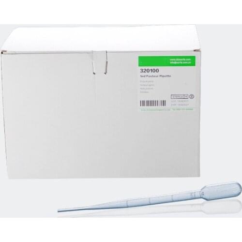 3/5ml Pasteur straws 155/185mm Double graduated non-sterile in bulk