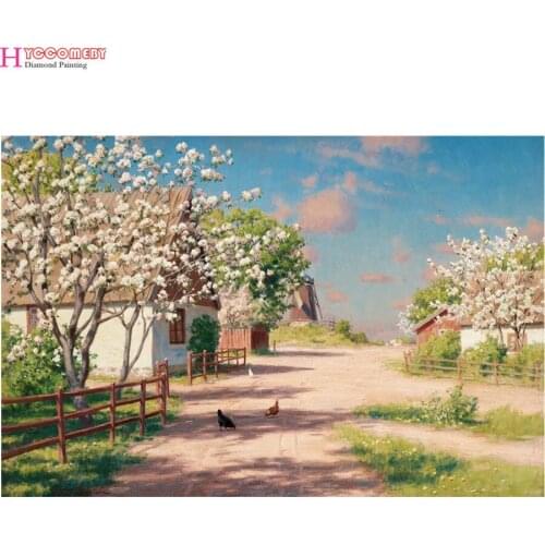 5d diamond painting Scenic cabin full drill square diamond embroidery Cross stitch pictures of rhinestones Wedding decoration