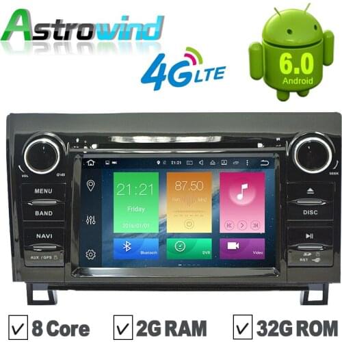 8 Core, 2G RAM,32G ROM, Android 6.0 GPS Navigation System DVD Stereo Media Auto Radio For Toyota Crown Previa Tundra Sequoia