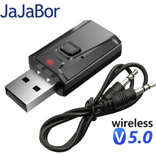 JaJaBor Bluetooth 5.0 Audio Transmitter Receiver USB Adapter For Car TV PC AUX Speaker MP3 Player Wireless Audio Receiver