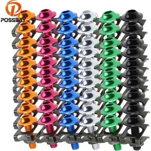 POSSBAY 10x 6mm Universal Motorcycle Fairing Body Bolts Scooter Nuts Bolts M6 Spire Speed Fastener Clips Screw Spring Bolts Nuts