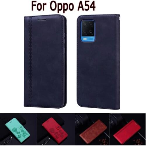 Flip Cover For Oppo A54 Case Phone Shell Etui Funda On Oppo CPH2239 A 54 4G Case Wallet Leather Book Magnetic Card Hoesje Coque