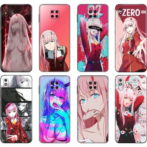 Black tpu Case For Xiaomi Redmi 7A 8 8A 9 9A 9C Case Redmi Note 8T 8 Pro T Note 9 9S 9 Pro Case Darling in the FranXX Anime